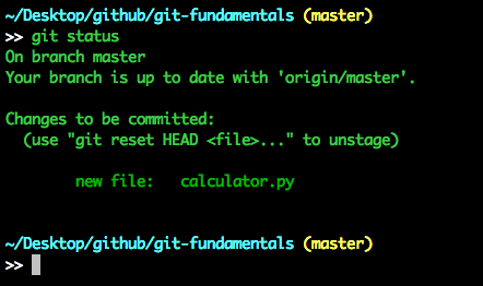 git status (new file)